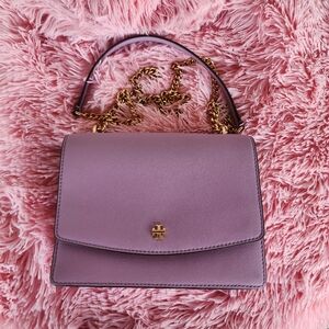 Tory Burch Emerson Lilac Crossbody Bag